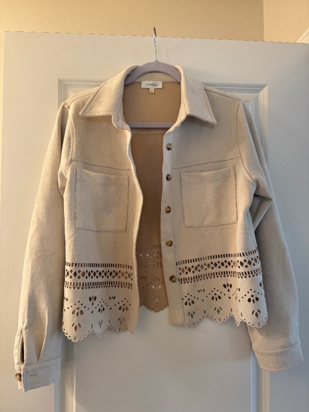 Women's Suede Camellia Jacket Size Medium